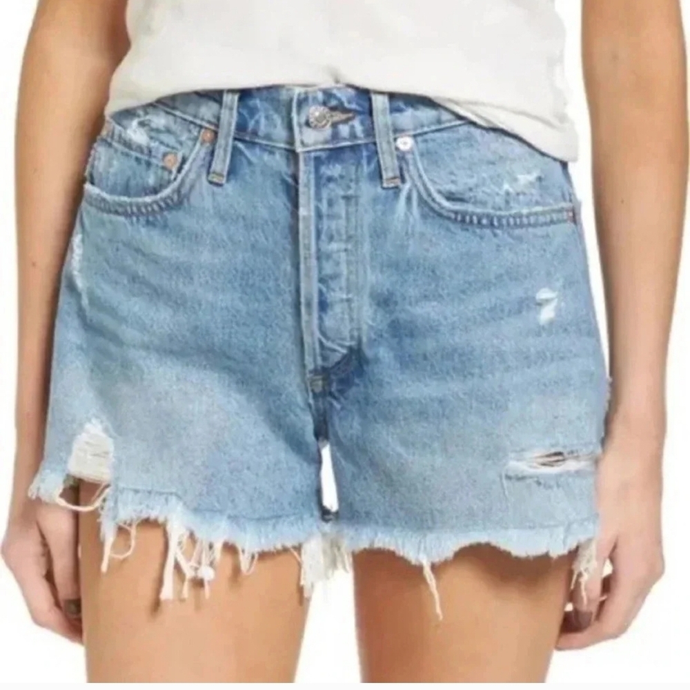Agolde Distressed Denim Shorts